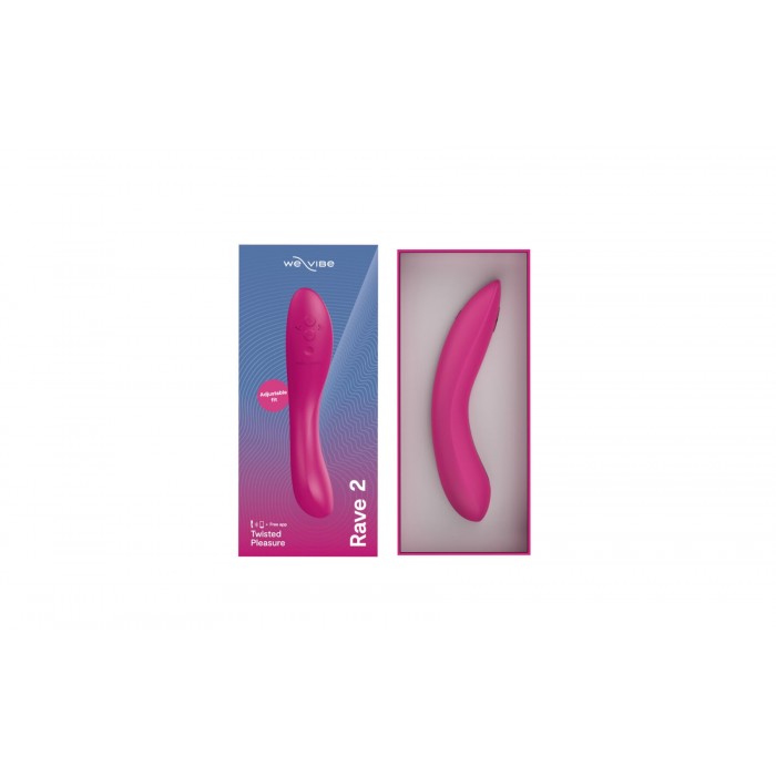 Смарт-вибратор для точки G We-Vibe Rave 2 Twisted Pleasure, Розовый