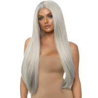 Эротический парик Leg Avenue Long straight center part wig Grey