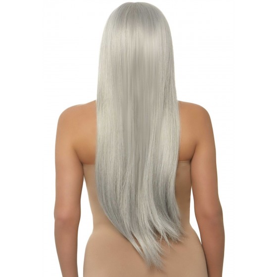 Еротична перука Leg Avenue Long straight center part wig Grey