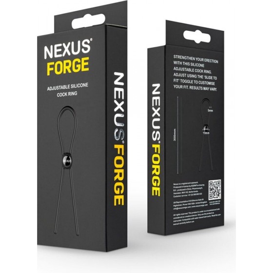 Эрекционное кольцо Nexus FORGE Single Adjustable Lasso - Black