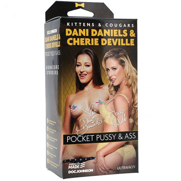 Мастурбатор двосторонній Doc Johnson Dani Daniels / Cherie Deville Ultraskyn