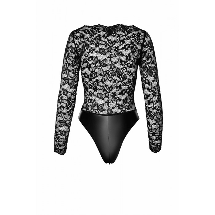 Эротическое кружевное боди Noir Handmade F296 Psyche, низ под латекс, размер L