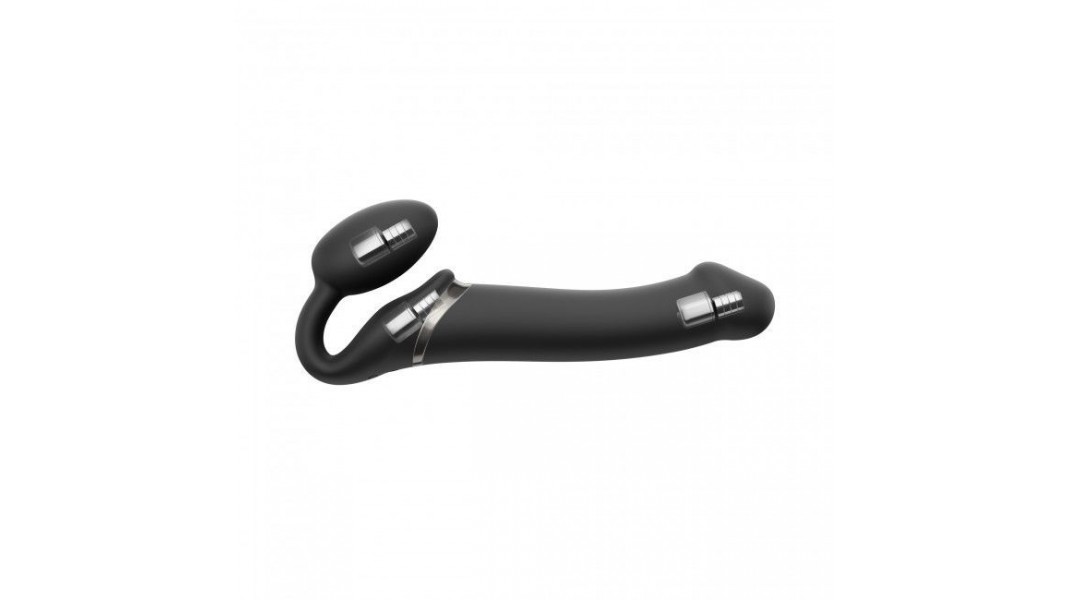 Безремневий страпон з вібрацією Strap-On-Me Vibrating Black M