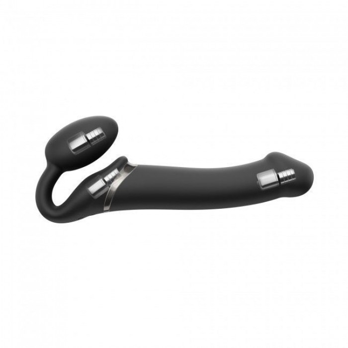 Безремневий страпон з вібрацією Strap-On-Me Vibrating Black M