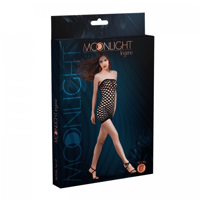 Сітчаста сукня Moonlight Model 17, розмір XS-L, Чорна