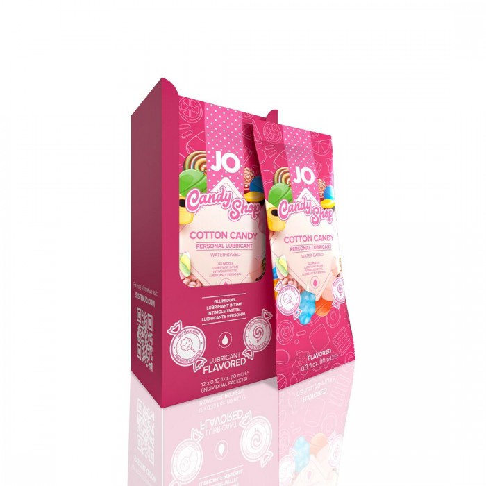 Набір пробників лубриканта Foil Display Box – JO H2O Cotton Candy – 12 x 10 мл