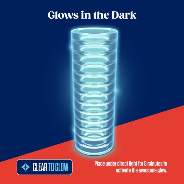 Мастурбатор нейтральний Rize by Blush - Ribz Glow in the Dark Masturbator - Clear