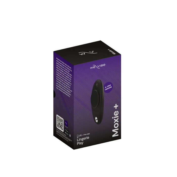 Смарт-вібратор в трусики We-Vibe Moxie+ Satin з пультом ДУ, Чорний