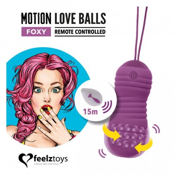 Вагинальные шарики с жемчужным массажем FeelzToys Motion Love Balls Foxy