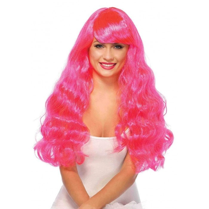 Рожевий перука Leg Avenue Neon Star Long Wavy Wig
