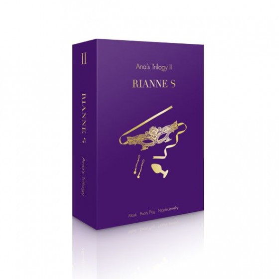Подарочный набор секс-игрушек RIANNE S Ana's Trilogy Set II: пробка 2,7 см, лассо для сосков, маска