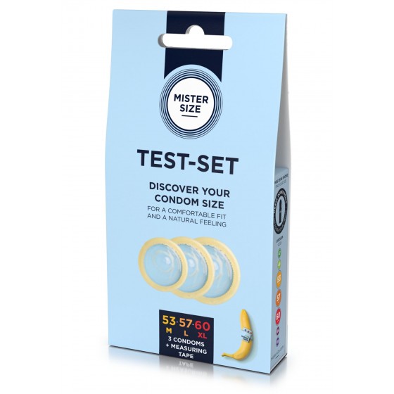 Презервативи Mister Size TEST-SET 53-57-60 with tape measure EN