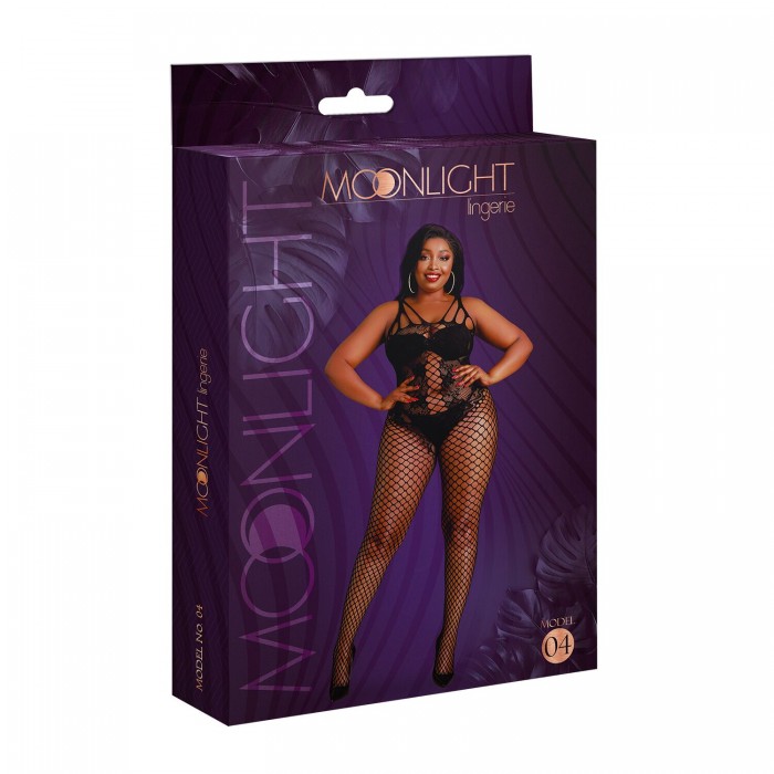 Еротичний боді Moonlight Plus Model 04 Black XL-XXXL