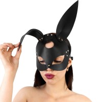Шкіряна маска Зайчики Art of Sex - Bunny mask, колір Чорний