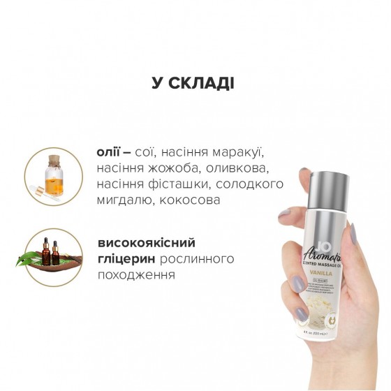 Масажне масло System JO Aromatix-Massage Oil-Vanilla 120 мл