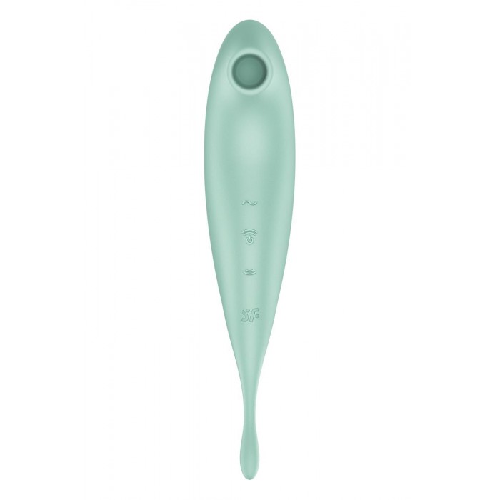 Смарт-вібратор для клітора з вакуумною стимуляцією Satisfyer Twirling Pro+, Зелений