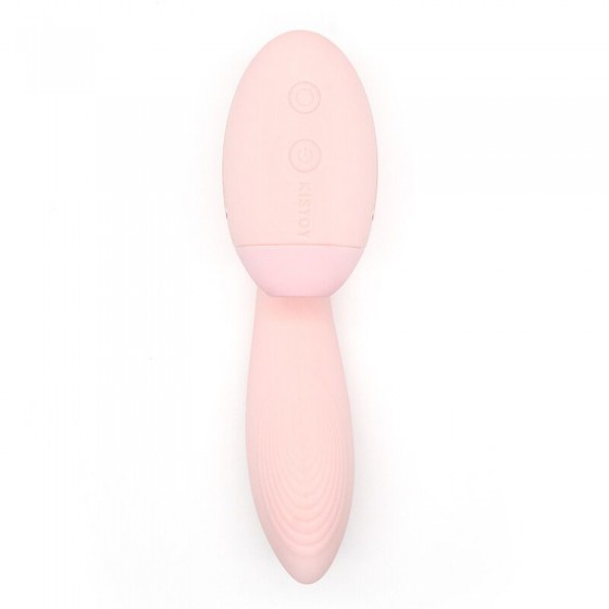 Вакуумный вагинально-клиторальный вибратор Kistoy Tina Mini Light Pink