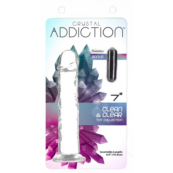 Фаллоимитатор ADDICTION - Crystal Vertical Dong 7”