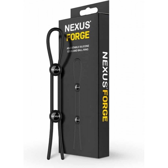 Эрекционное кольцо Nexus FORGE Double Adjustable Lasso - Black