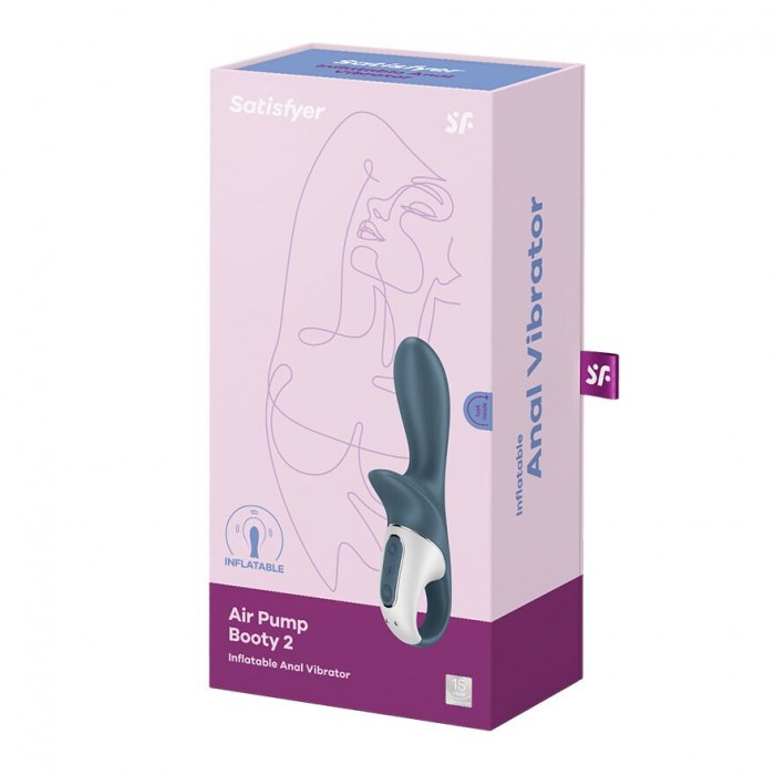 Анальный вибратор Satisfyer Air Pump Booty 2, надувается