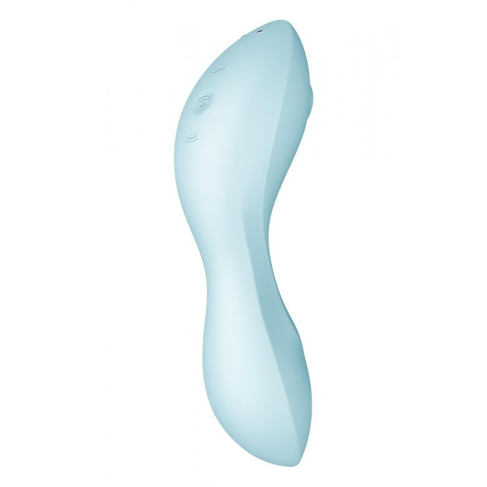 Вакуумний стимулятор з вібрацією Satisfyer Curvy Trinity 5 (Blue)