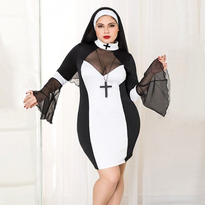 Еротичний костюм черниці JSY Грішниця Лола, розмір Plus Size