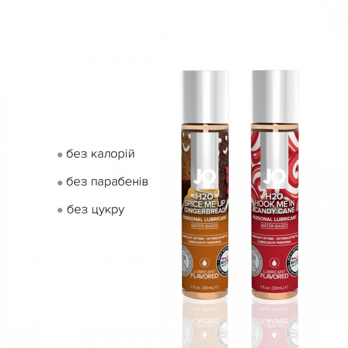 Набір лубрикантів JO Naughty or Nice Gift Set – Candy Cane & Gingerbread (2x30 мл)