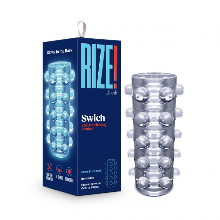 Мастурбатор нейтральний Rize by Blush - Swich Glow in the Dark Masturbator - Clear