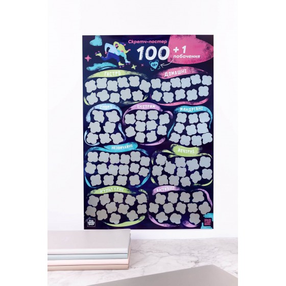 Скретч постер «100+1 побачення» (UA)