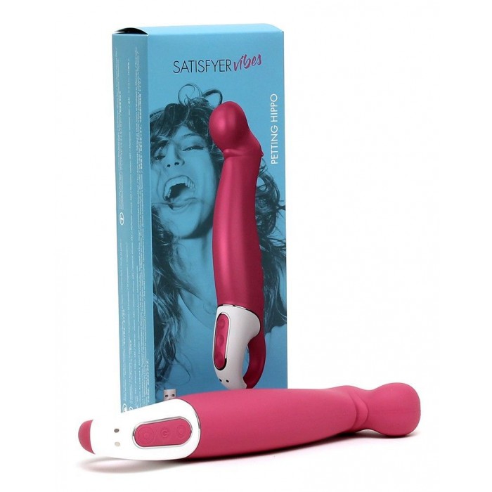 Потужний вібратор з гнучким стволом Satisfyer Vibes Petting Hippo