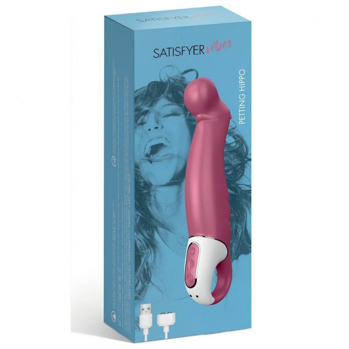 Потужний вібратор з гнучким стволом Satisfyer Vibes Petting Hippo