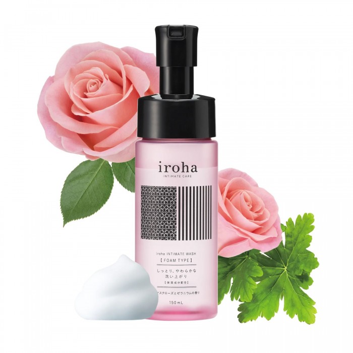 Пена для интимной гигиены Iroha Intimate Wash Foam Type Damask Rose and Geranium, объем 150 мл