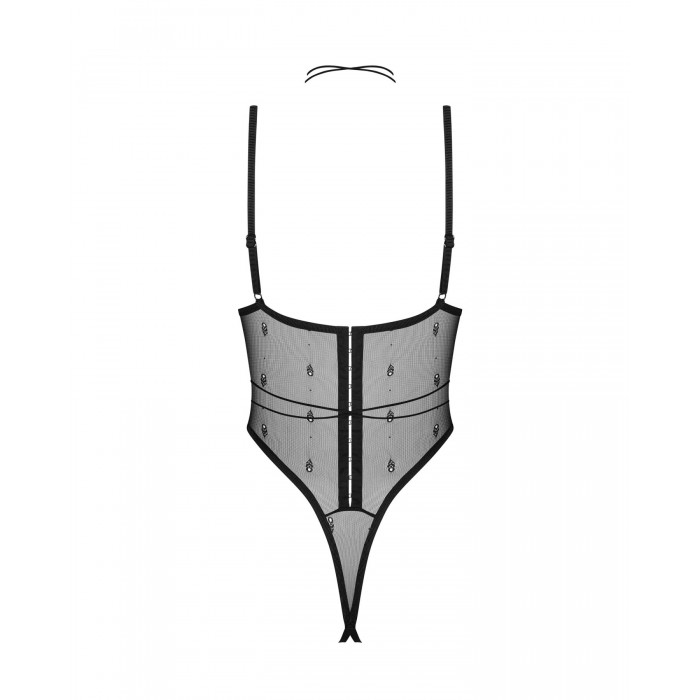 Еротичне боді Obsessive Anniverse Special crotchless teddy, розмір S/M