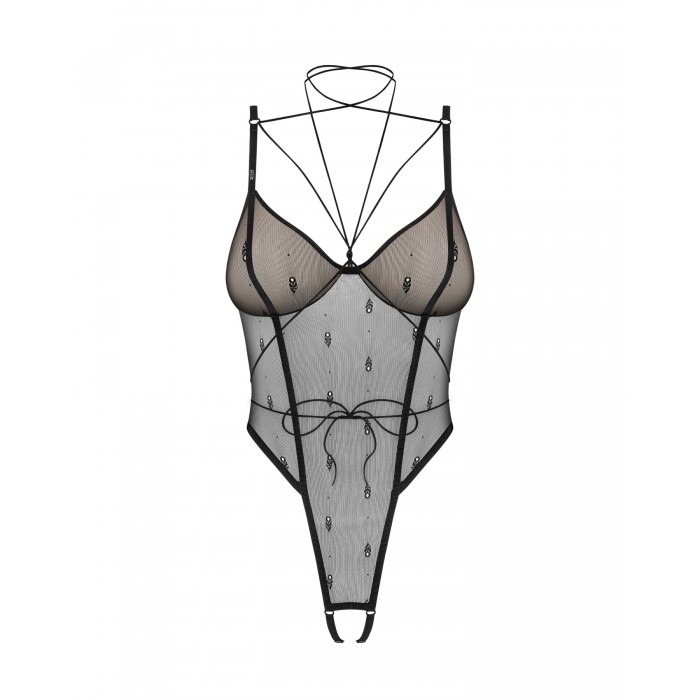 Еротичне боді Obsessive Anniverse Special crotchless teddy, розмір S/M