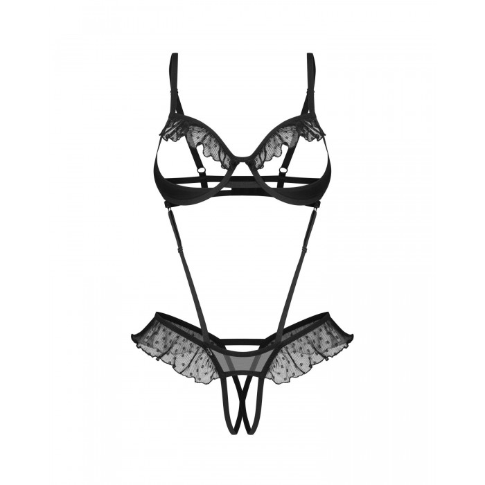 Эротическое боди Obsessive Carrola crotchless teddy, размер S/M