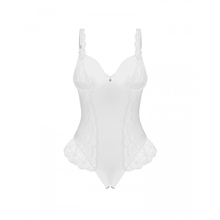 Эротическое боди Obsessive Weddya crotchless teddy, размер S/M