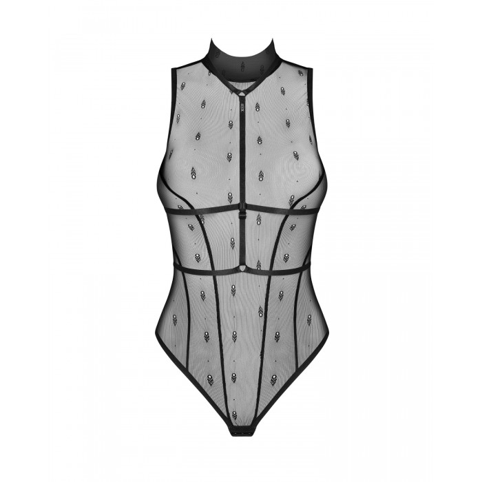 Еротичне боді Obsessive Anniverse Special teddy & harness, розмір S/M