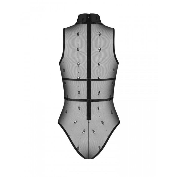Еротичне боді Obsessive Anniverse Special teddy & harness, розмір S/M
