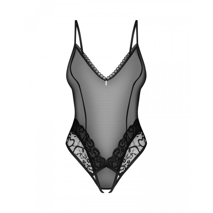 Еротичний боди з доступом Obsessive Blomentis crotchless teddy, розмір XS/S