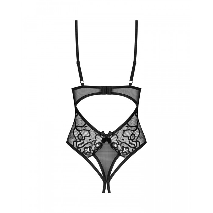 Еротичний боди з доступом Obsessive Blomentis crotchless teddy, розмір XS/S