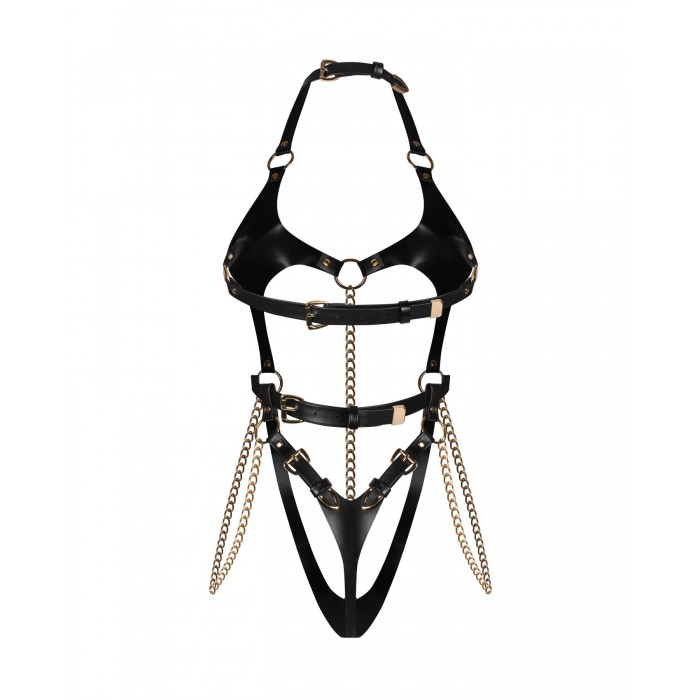 Еротичне боді Obsessive Anyya teddy, розмір S/M/L, Чорний