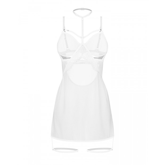 Эротический бэби-долл Obsessive Arrowel White chemise L/XL