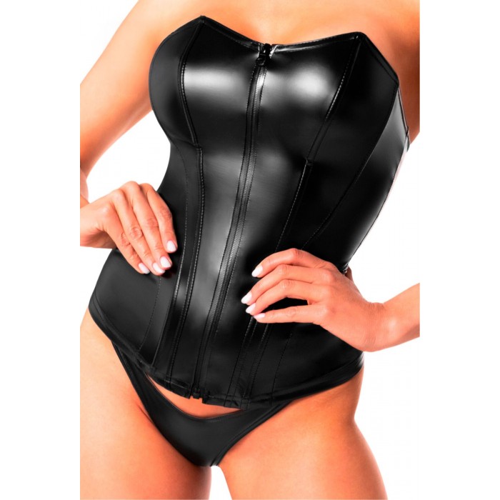 Еротичний корсет Noir Handmade F334 Powerwetlook, розмір M, Чорний