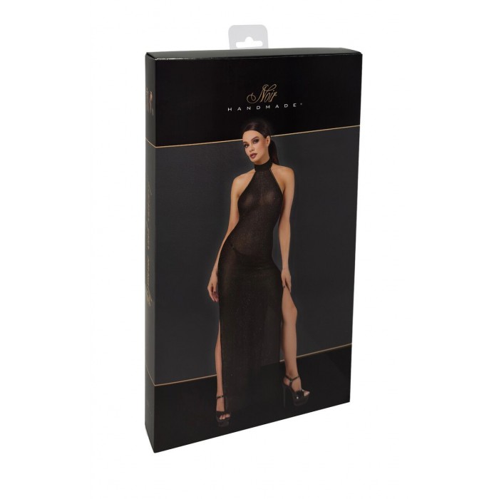 Довга сукня Noir Handmade F372 Onyx Twin-slit, розмір M