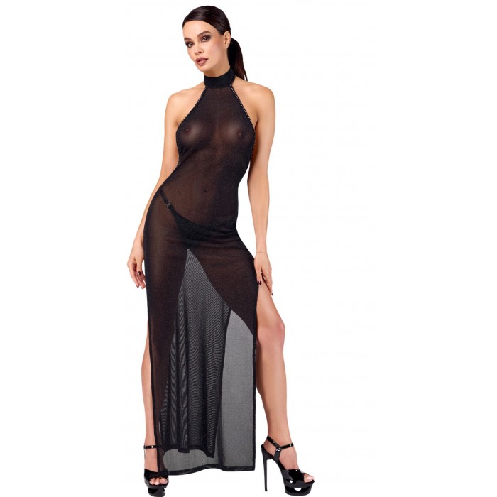 Довга сукня Noir Handmade F372 Onyx Twin-slit, розмір M