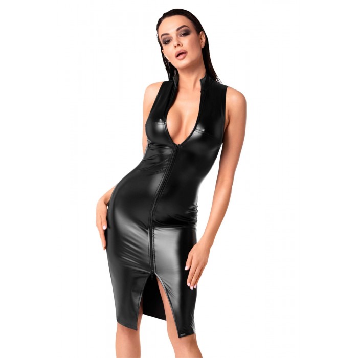 Эротическое мини-платье Noir Handmade F337 Powerwetlook, размер 3XL