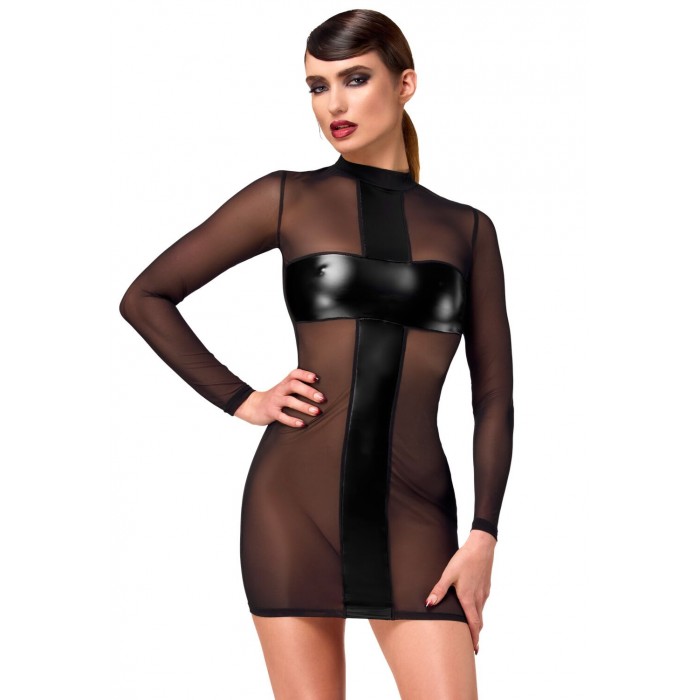 Міні-сукня Noir Handmade F369 Crossfire Mesh & Wetlook, розмір S