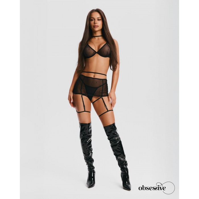 Комплект нижньої білизни Obsessive Anniverse Special 4-pcs set, розмір S/M
