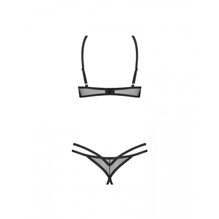 Еротичний комплект Obsessive Euridia 2-pcs, трусики без промежини, розмір XL/2XL