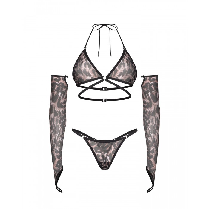 Комплект нижнего белья Obsessive Addia 3-pcs set, размер S/M